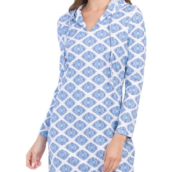 NWT CABANA LIFE Upf 50 Hooded Cover-up Dress - Picture 1 of 9